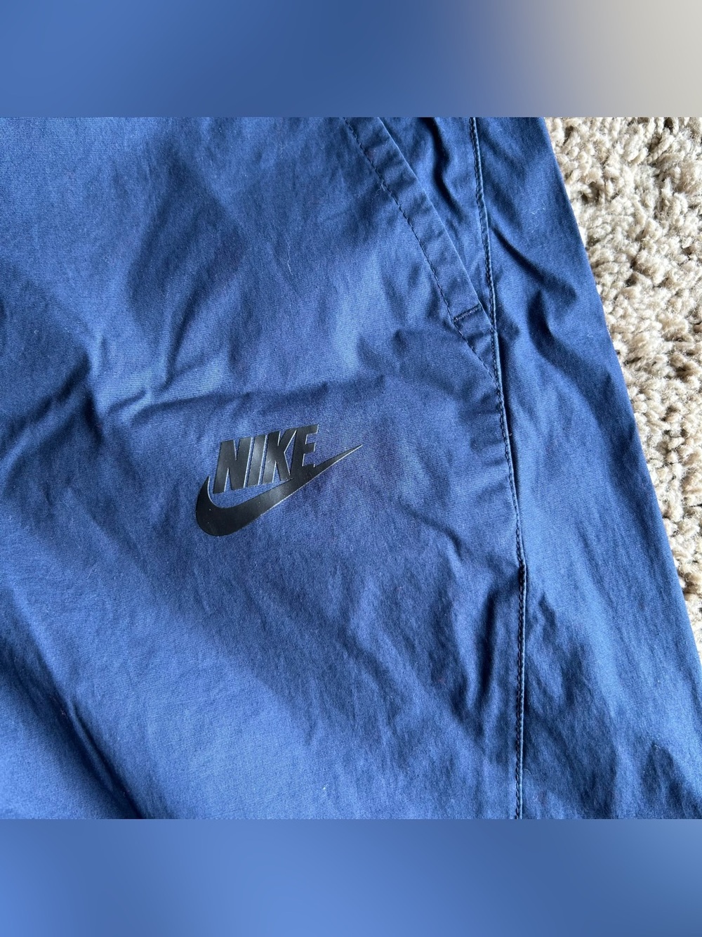 Nike Sportwear Joggers Mens 32x28 Navy Blue Bonded Tech Woven Essentials Pants - Picture 6 of 16